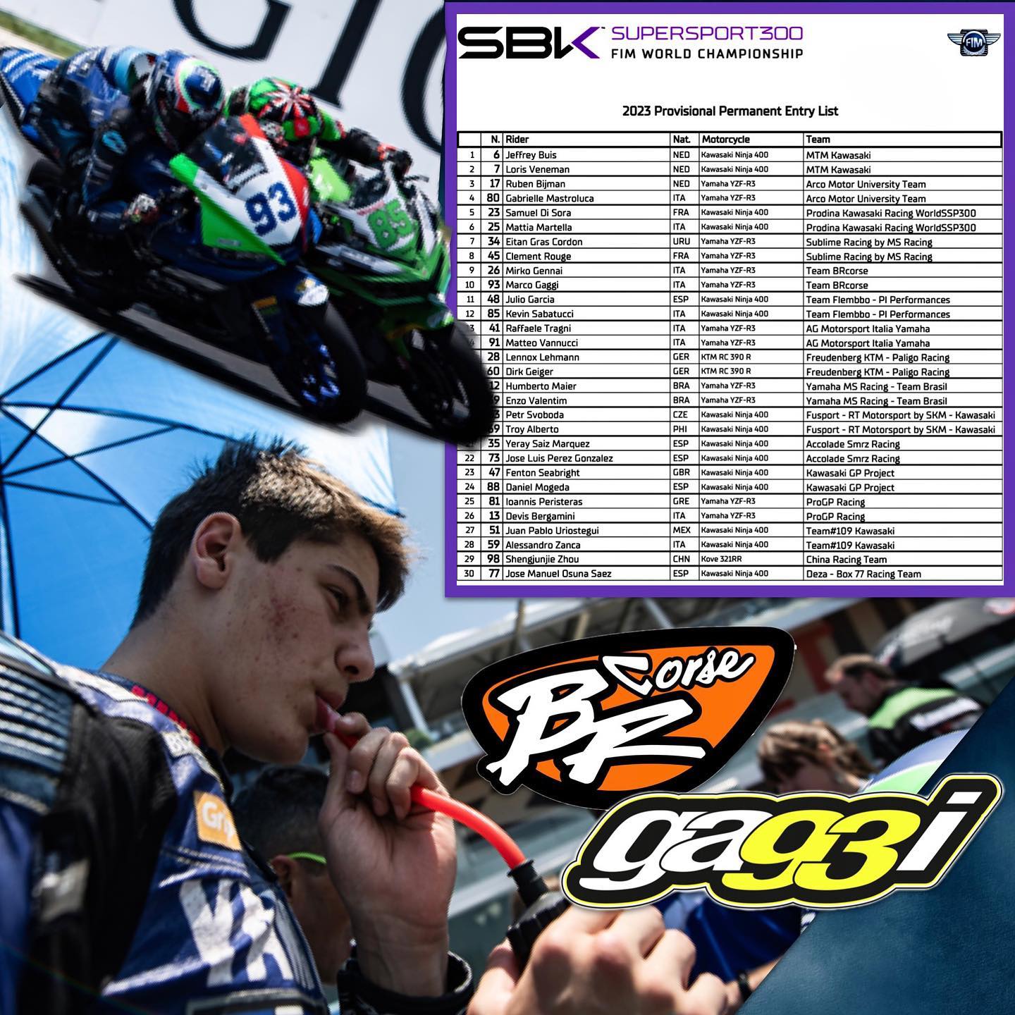 The clockโs running, starting now ๐๏ธ๐จ
๐ณ๐ฑ 21st โ 23rd April: Assen, Dutch Round
#WorldSSP300 #WorldSBK #teambrcorse #MG93 #yamaharacing